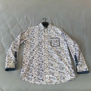 English Laundry floral button down dress shirt